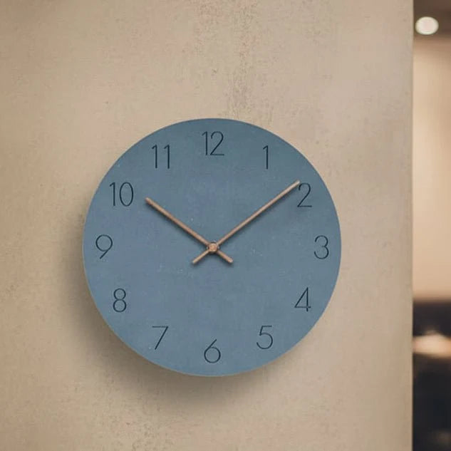 Wall Clock Silent Scandinavian Walnut Hands