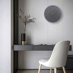 Wall Clock Silent Scandinavian Walnut Hands