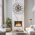 Wall Clock Vintage Gear Roman Numerals