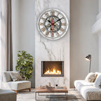 Wall Clock Vintage Gear Roman Numerals