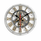 Wall Clock Vintage Gear Roman Numerals