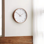 Wall Clock Wood & Glass Scandinavian Design