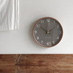 Wall Clock Wood & Glass Scandinavian Design