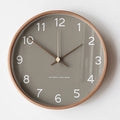 Wall Clock Wood & Glass Scandinavian Design