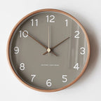 Wall Clock Wood & Glass Scandinavian Design