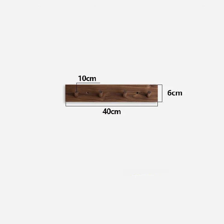 Wall Coat Rack Solid Wood Round Hooks 4-6 Hooks