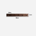Wall Coat Rack Solid Wood Round Hooks 4-6 Hooks
