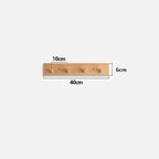 Wall Coat Rack Solid Wood Round Hooks 4-6 Hooks