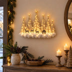Wall Decor Layered 3D Winter Scene Warm LED Lights