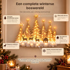 Wall Decor Layered 3D Winter Scene Warm LED Lights