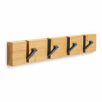 Wall Hook Rack Bamboo Foldable Flip Hooks