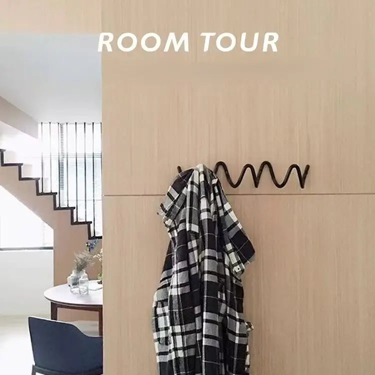 Wall Hook Rack Iron 3 Hooks Space-Saving