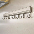 Wall Hook Rail Adhesive No-Drill Sliding Hooks