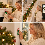 Wall Hooks Silicone Santa Adhesive Set of 12