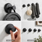 Wall Hooks Suction Cup Drill-Free Set of 4