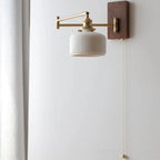 Wall Lamp Adjustable Swivel Arm Ceramic Shade