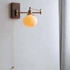 Wall Lamp Adjustable Swivel Arm Ceramic Shade