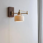 Wall Lamp Adjustable Swivel Arm Ceramic Shade