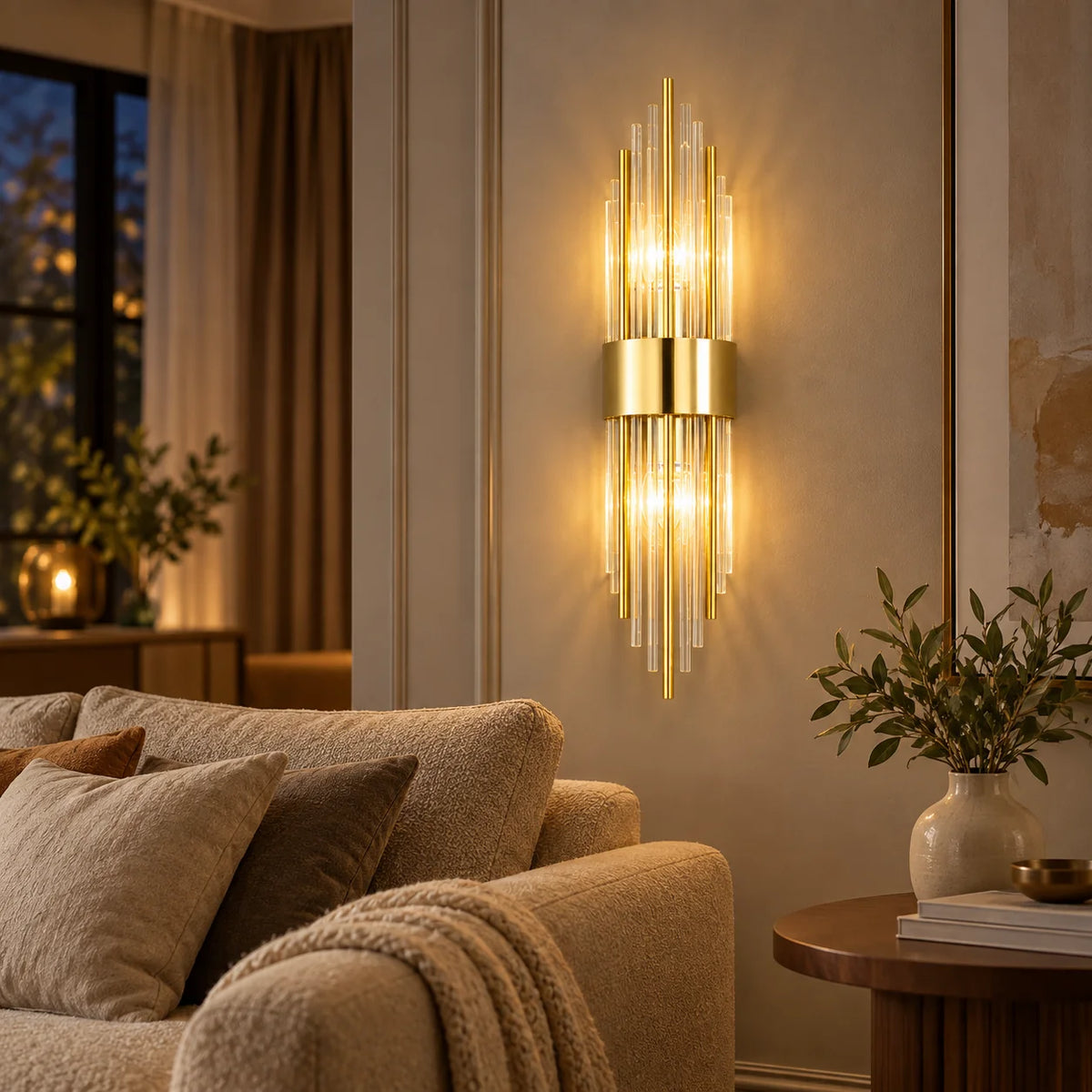 Wall Lamp Crystal Glass Stainless Steel LED