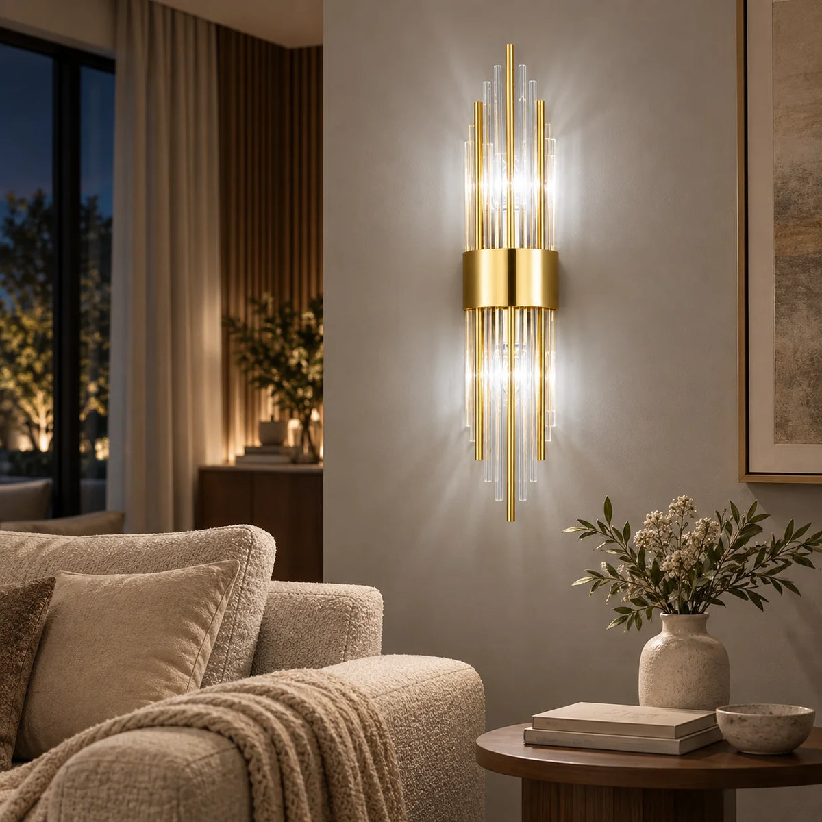 Wall Lamp Crystal Glass Stainless Steel LED