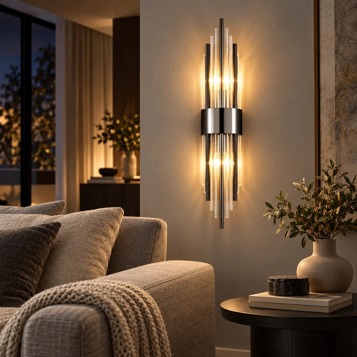 Wall Lamp Crystal Glass Stainless Steel LED