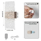 Wall Light Motion Sensor LED Rechargeable Cordless Design