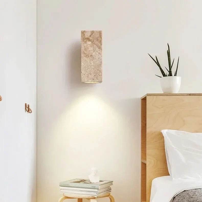 Wall Light Travertine Look Warm Lighting