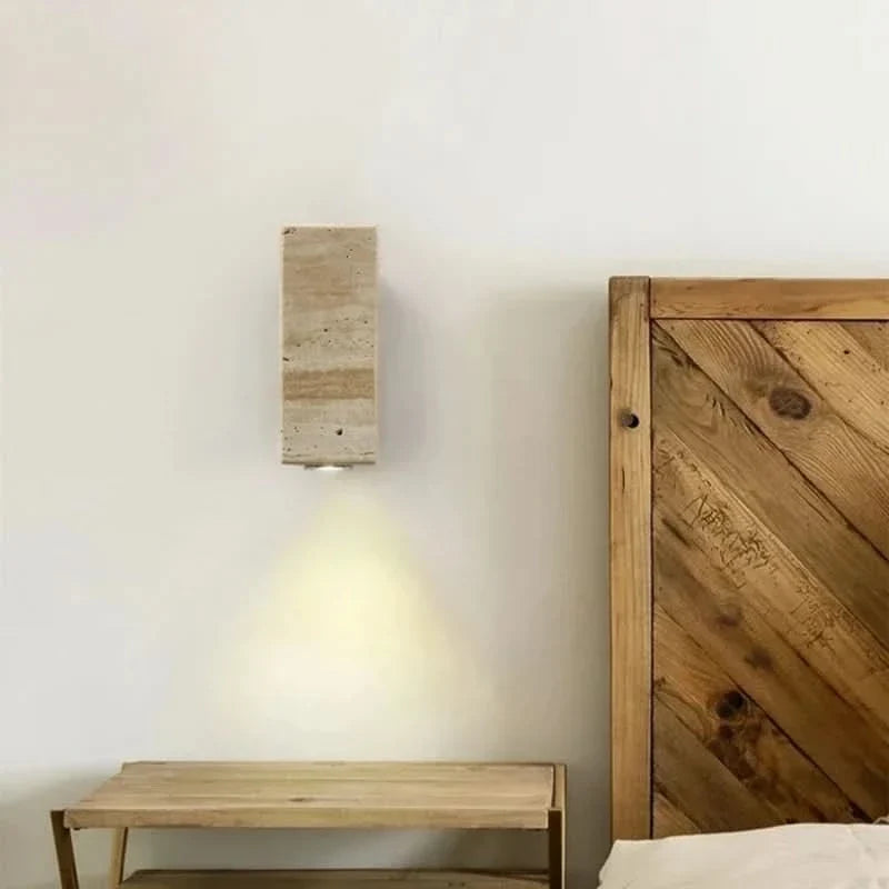 Wall Light Travertine Look Warm Lighting