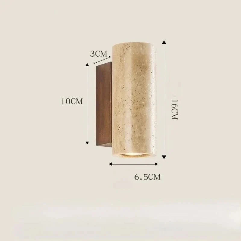 Wall Light Travertine Look Warm Lighting