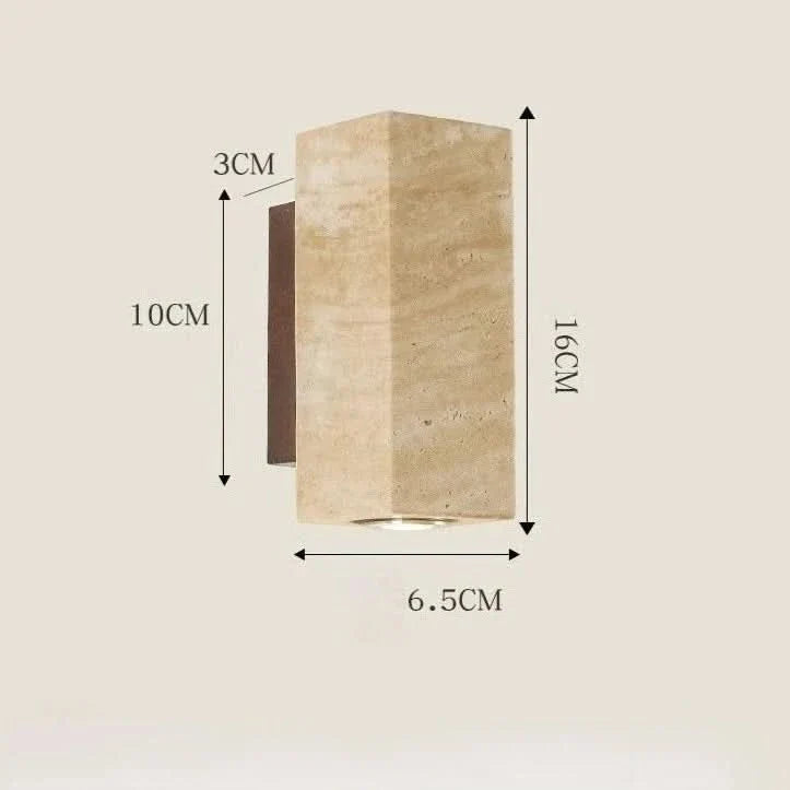 Wall Light Travertine Look Warm Lighting