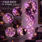 Wall Light Witch Crescent Moon Purple Starfall Glow