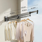 Wall-Mounted Clothes Drying Rack Foldable Aluminum Space-Saving