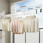 Wall-Mounted Clothes Drying Rack Foldable Aluminum Space-Saving