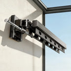 Wall-Mounted Clothes Drying Rod Aluminum Foldable Space-Saving