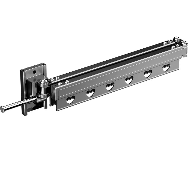 Wall-Mounted Clothes Drying Rod Aluminum Foldable Space-Saving