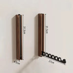 Wall-Mounted Coat Rack Foldable Wooden Mounting Kit Included