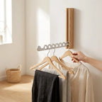 Wall-Mounted Coat Rack Foldable Wooden Mounting Kit Included