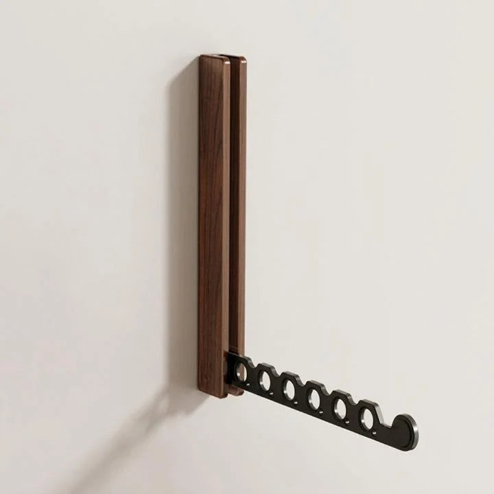 Wall-Mounted Coat Rack Foldable Wooden Mounting Kit Included