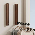 Wall-Mounted Coat Rack Foldable Wooden Mounting Kit Included
