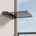Wall-Mounted Drying Rack Foldable Clothes Rail & Hooks