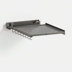 Wall-Mounted Drying Rack Foldable Clothes Rail & Hooks
