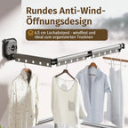 Wall-Mounted Drying Rack No-Drill Suction Foldable Aluminum Arms