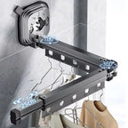 Wall-Mounted Drying Rack No-Drill Suction Foldable Aluminum Arms