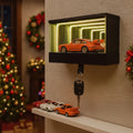 Wall-Mounted Key Holder Infinity Mirror & LED Lighting