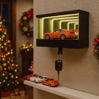 Wall-Mounted Key Holder Infinity Mirror & LED Lighting