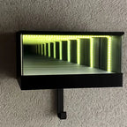 Wall-Mounted Key Holder Infinity Mirror & LED Lighting