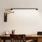 Wall-Mounted Reading Light Adjustable Swing Arm Full-Spectrum Lighting