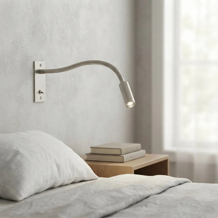 Wall Reading Lamp Gooseneck Integrated LED Three Color Temperatures