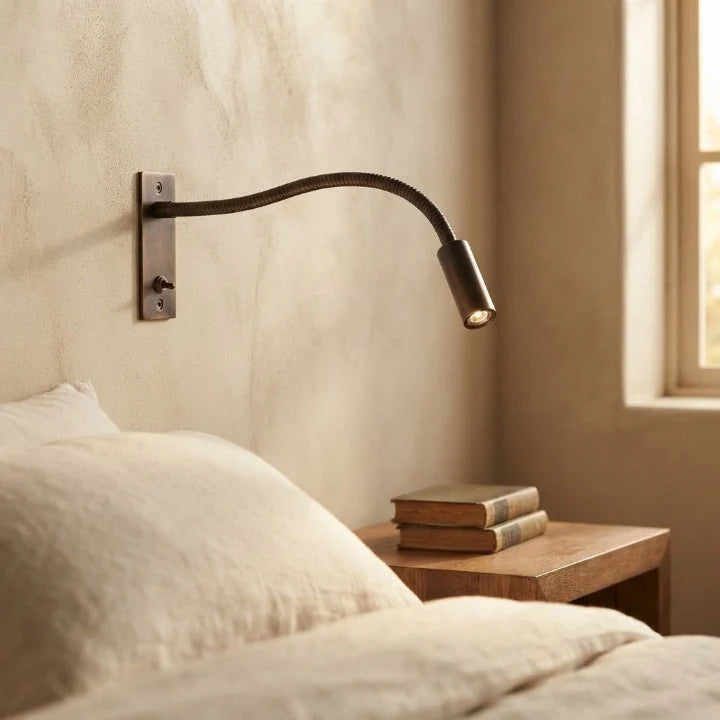 Wall Reading Lamp Gooseneck Integrated LED Three Color Temperatures