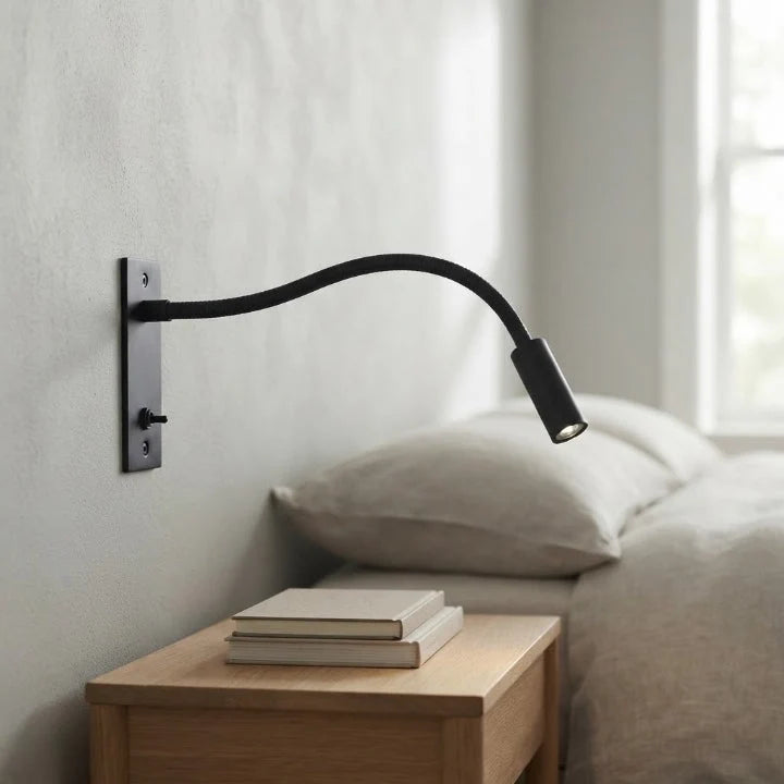 Wall Reading Lamp Gooseneck Integrated LED Three Color Temperatures